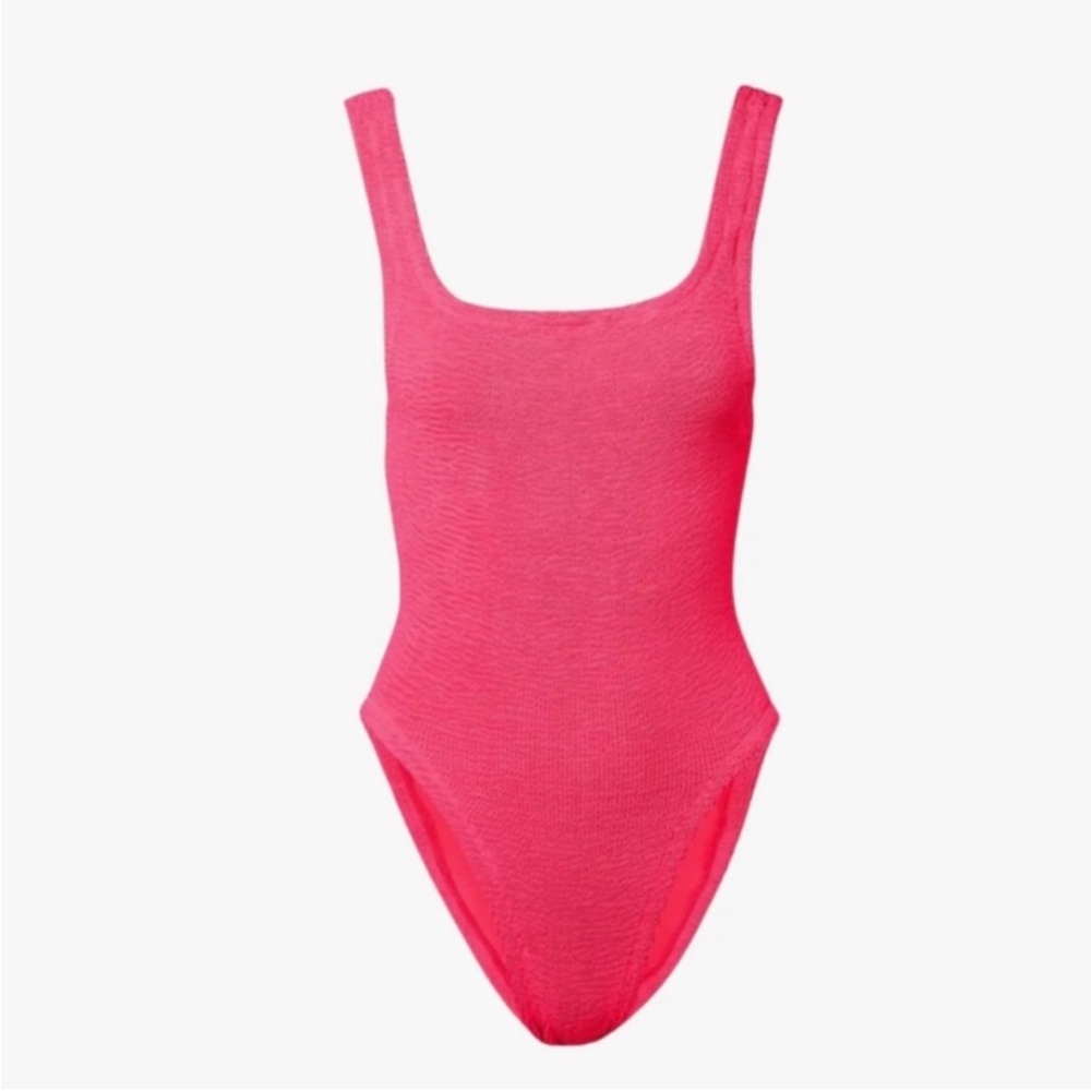 Hunza G Bright Pink Textured Swimsuit